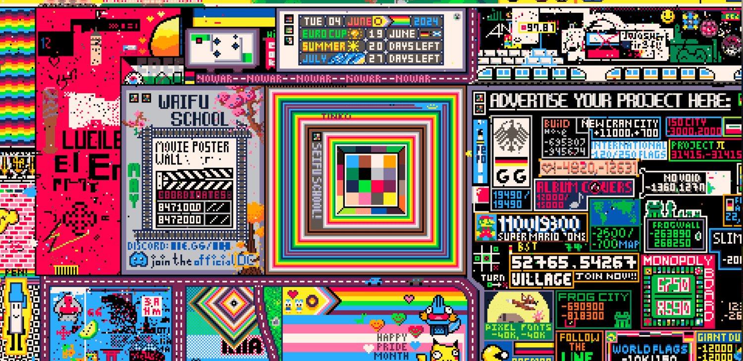 The center of the Everyone Draw infinite canvas.