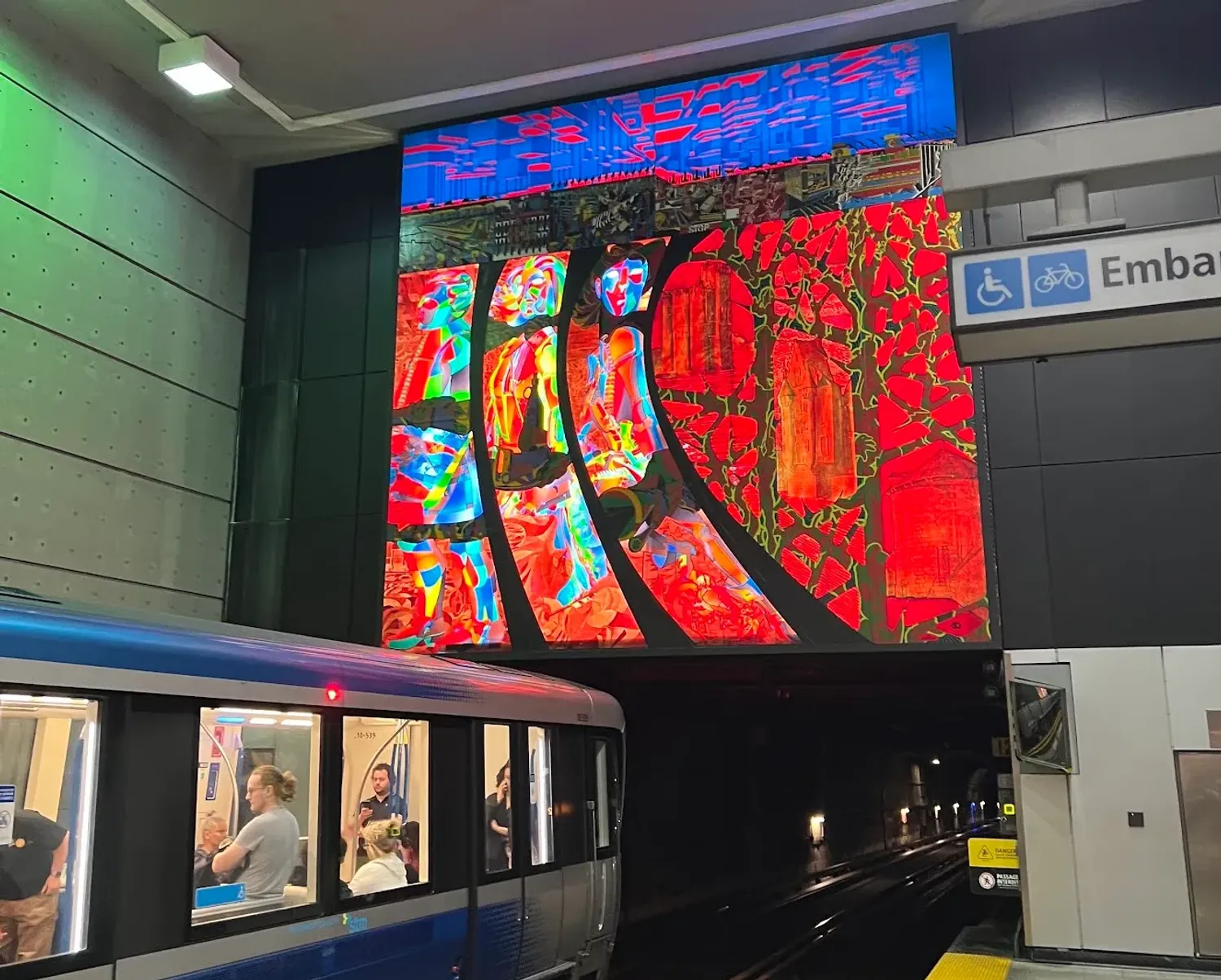 A metro stop in Montréal