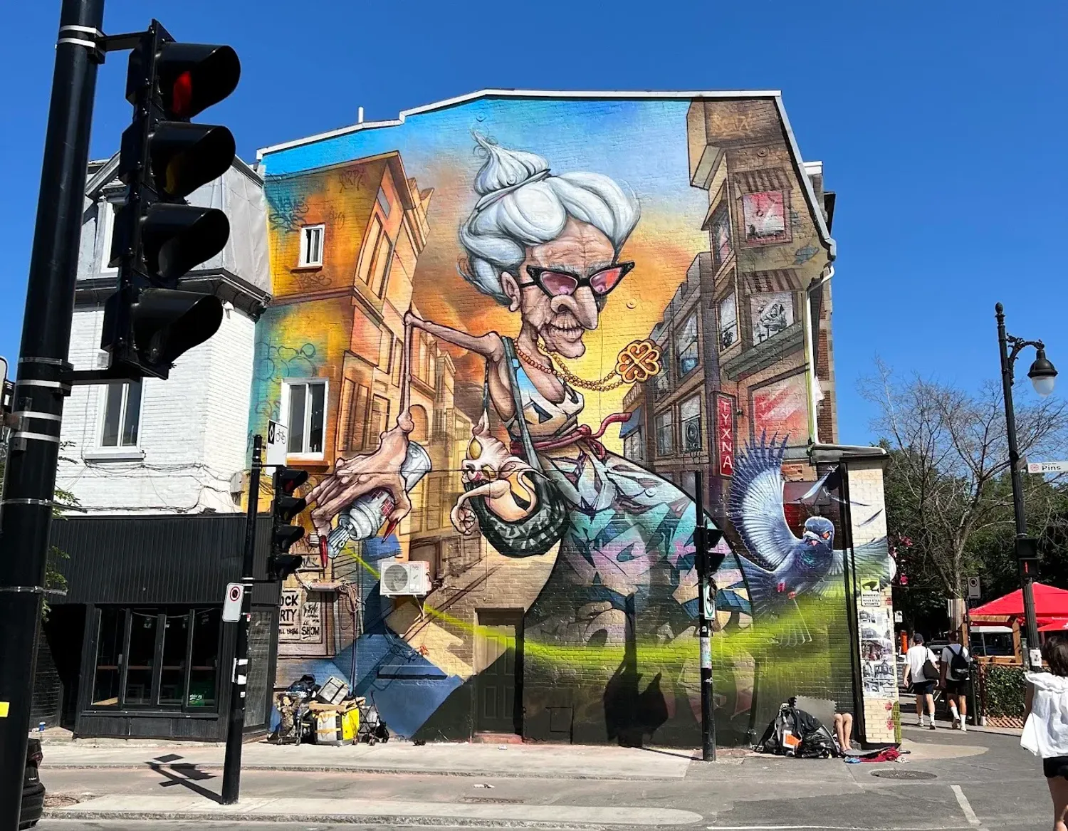 Street mural on St. Laurent street.