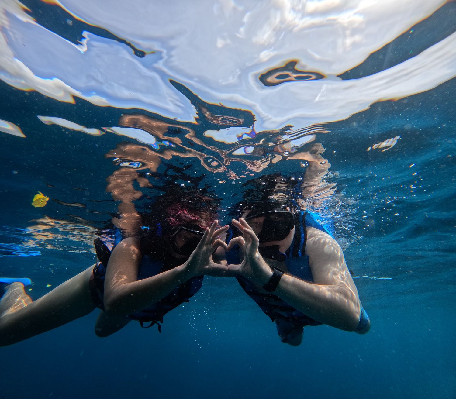 Snorkeling with manta rays. I broke my GoPro and didn't get pictures of the actual manta rays.